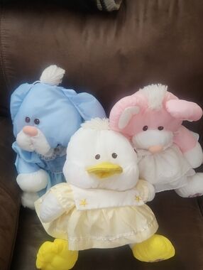 Vintage 80’s Bundle of 3 Fisher Price The Puffalumps Plush Animals
